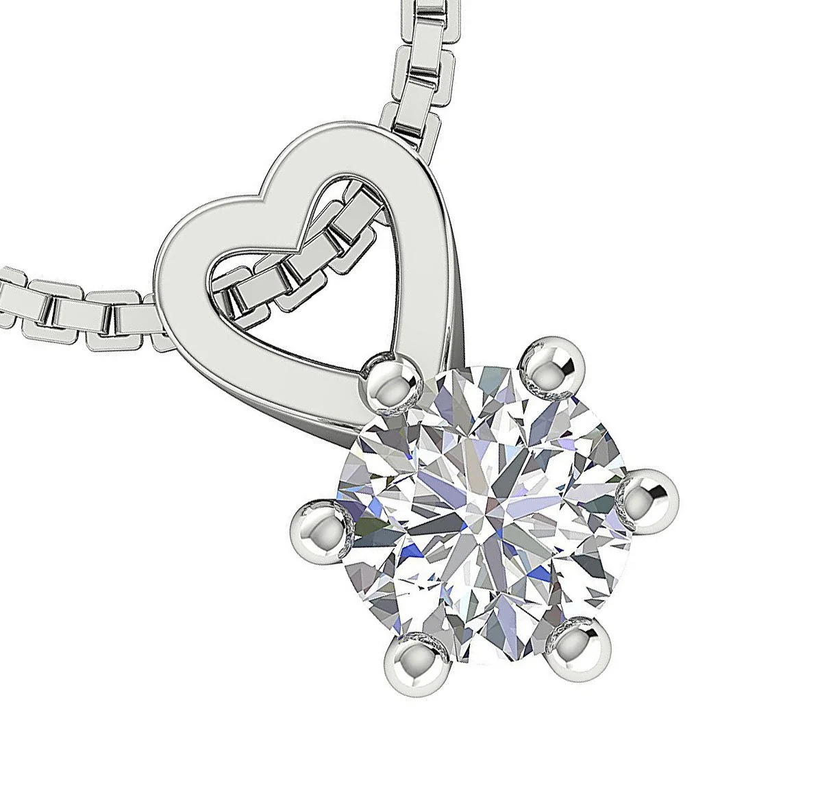 Beautiful Natural Diamond Gold I1/SI1 G 0.25Carat Heart Solitaire Pendant Necklace 4.10 MM - Image 12