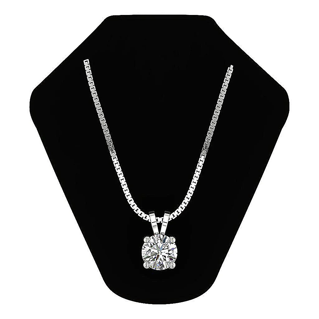 0.50-1.00 Carat Round Cut Lab Grown Diamond Solitaire Pendant 14k Solid Gold Necklace VS-F Color - Image 13