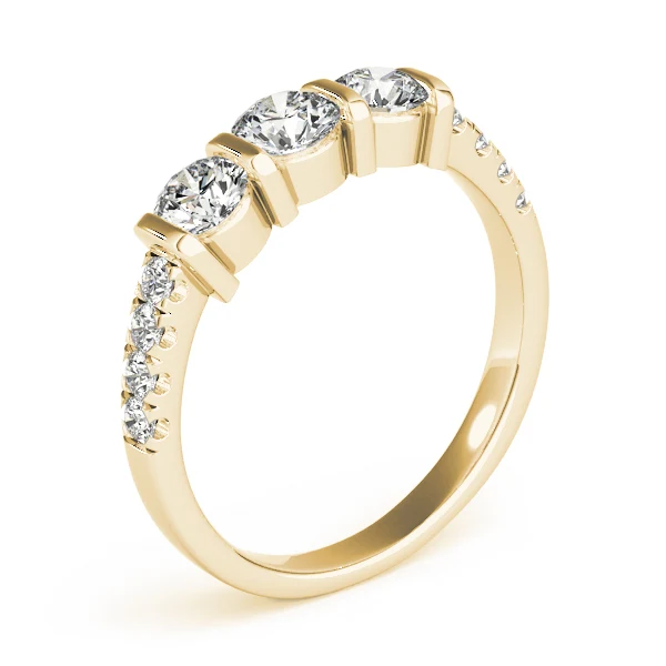 0.95 CT Lab Grown Diamond 3-Stone Anniversary Ring | VS Clarity, F Color - Image 7