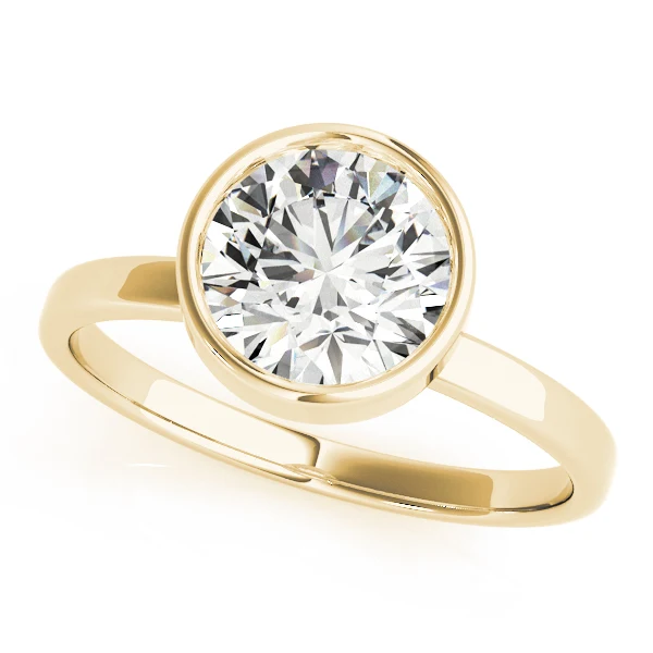 1.00-1.25 Carat Round Brilliant Cut VS-F Lab Grown Diamond Full Bezel Set Engagement Ring in 14K Gold - Image 2