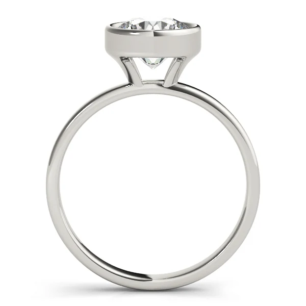 1.00-1.25 Carat Round Brilliant Cut VS-F Lab Grown Diamond Full Bezel Set Engagement Ring in 14K Gold - Image 7