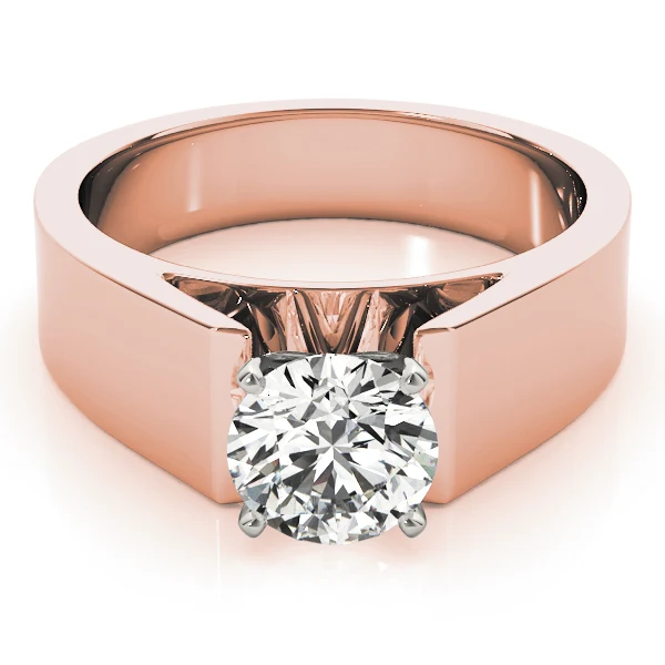 1.00-1.25CT VS-F Lab Grown Diamond Engagement Ring Bold Cathedral Style 14K Solid Gold Band - Image 12