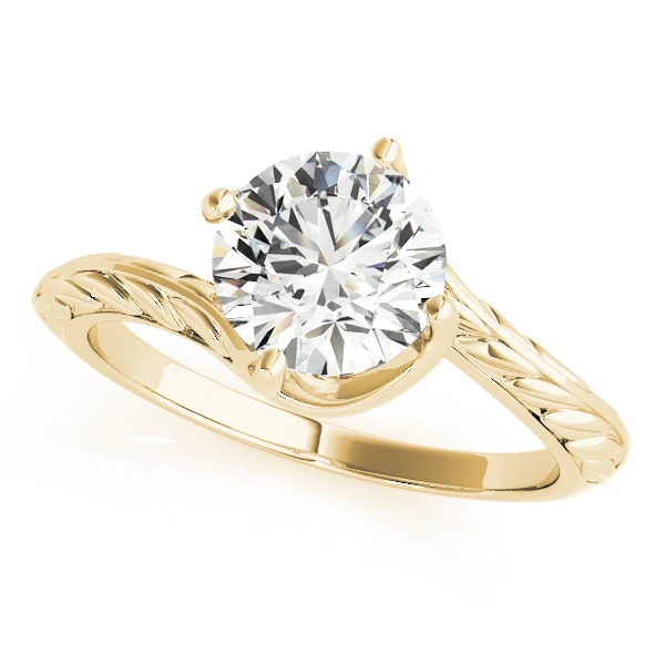 1.00-1.75 CT VS F Round Lab Grown Diamond Designer Bypass Petal Solitaire Ring in 14K Rose Gold - Image 2