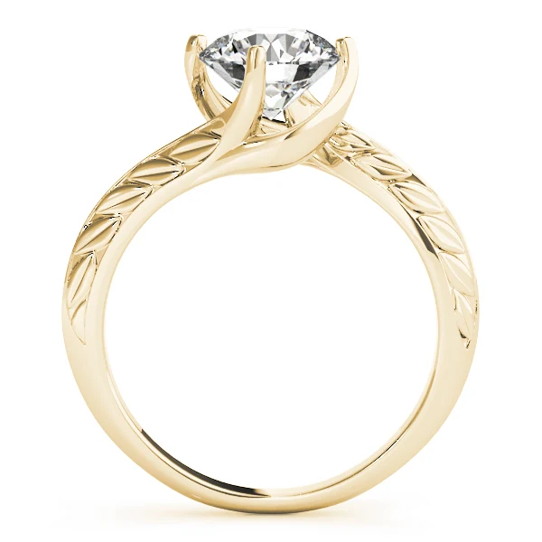1.00-1.75 CT VS F Round Lab Grown Diamond Designer Bypass Petal Solitaire Ring in 14K Rose Gold - Image 4