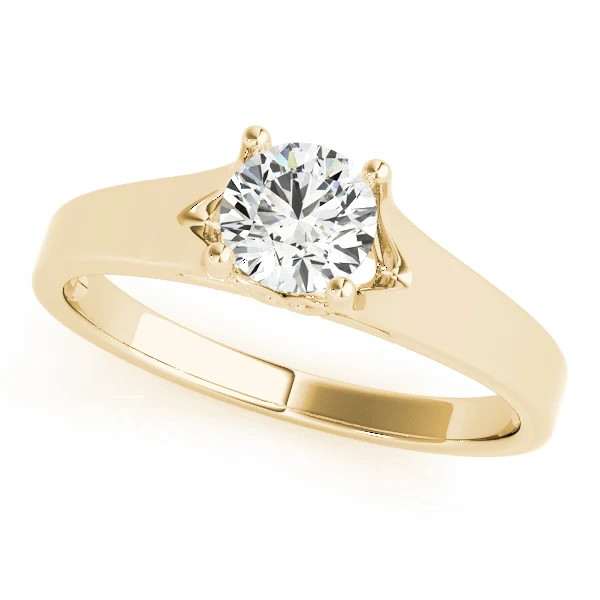 1.00-2.00CT VS-F Lab Grown Diamond Engagement Ring Elegant 14K Solid Gold Solitaire - Image 2