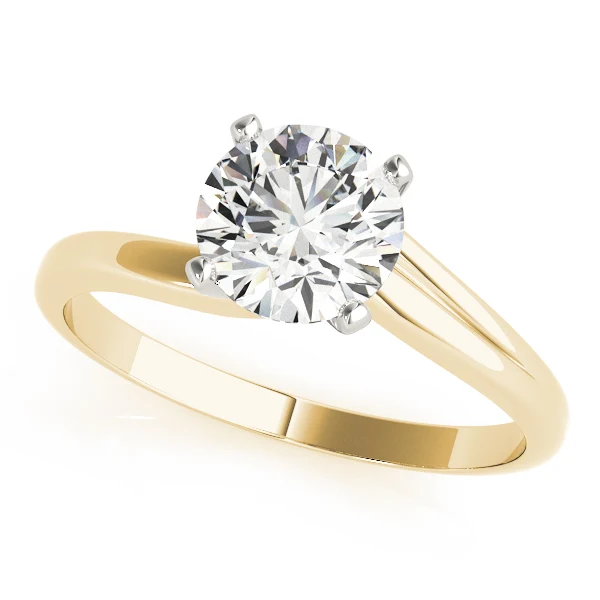 1.00-3.00 Carat VS F Round Lab Grown Diamond Solitaire Swirl Engagement Ring 14K Solid Gold - Image 2