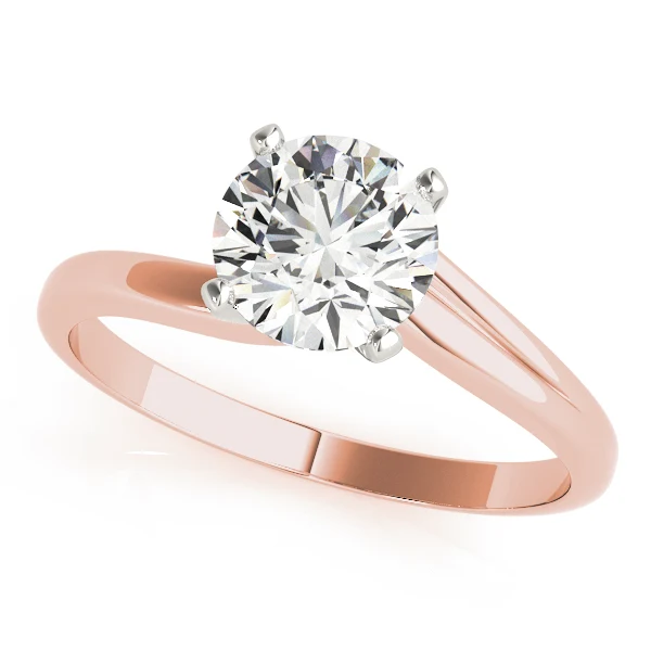 1.00-3.00 Carat VS F Round Lab Grown Diamond Solitaire Swirl Engagement Ring 14K Solid Gold - Image 3
