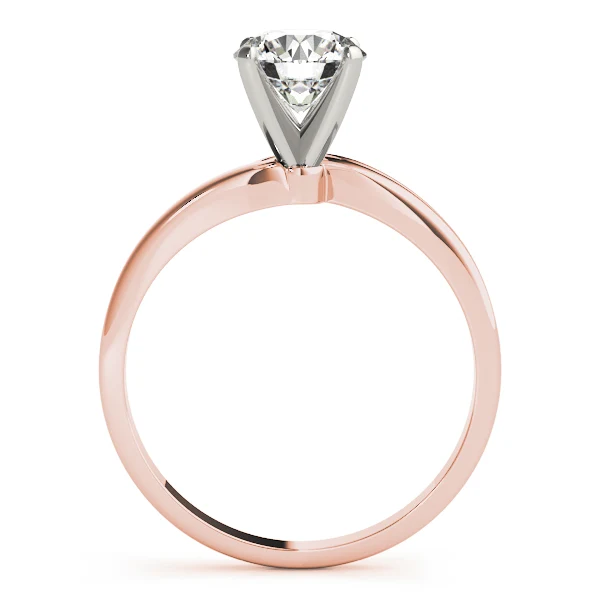 1.00-3.00 Carat VS F Round Lab Grown Diamond Solitaire Swirl Engagement Ring 14K Solid Gold - Image 5