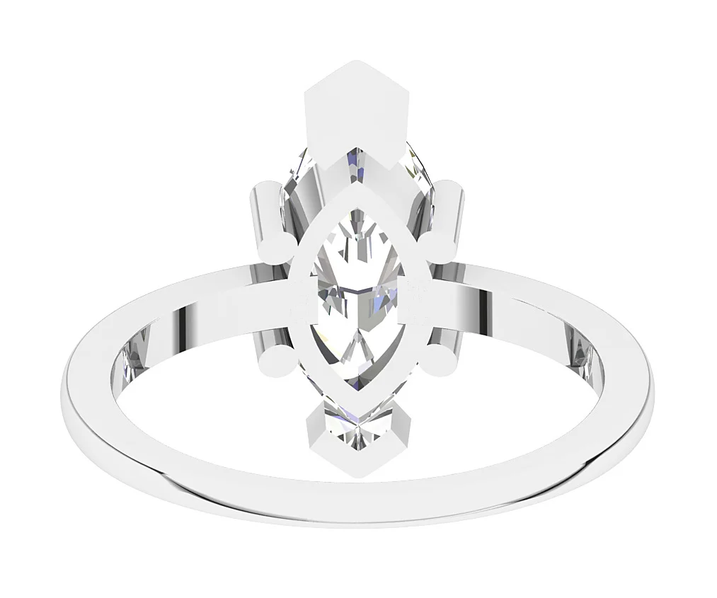 1.00-3.00 Ct Marquise Lab Grown Diamond Solitaire Ring in 14K Gold (VS F) - Image 5