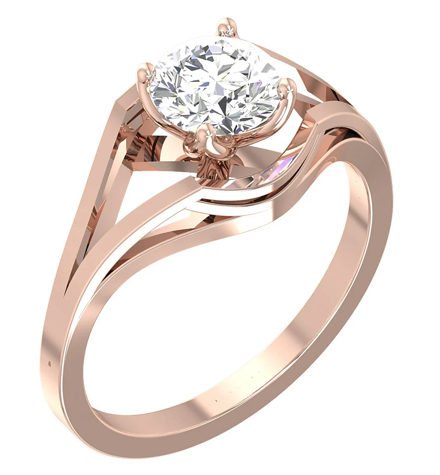1.00 Carat Round Brilliant Lab Grown Diamond Solitaire Ring (F Color, VS Clarity)