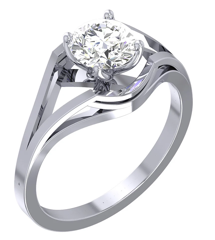 1.00 Carat Round Brilliant Lab Grown Diamond Solitaire Ring (F Color, VS Clarity) - Image 2