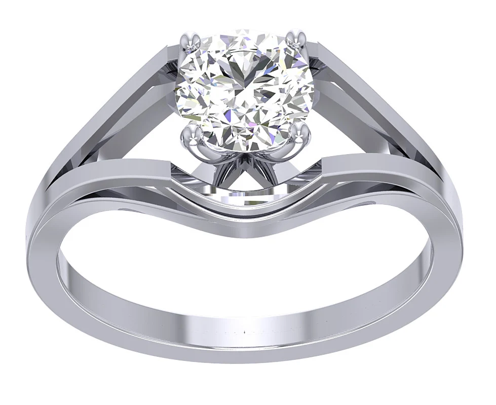 1.00 Carat Round Brilliant Lab Grown Diamond Solitaire Ring (F Color, VS Clarity) - Image 4