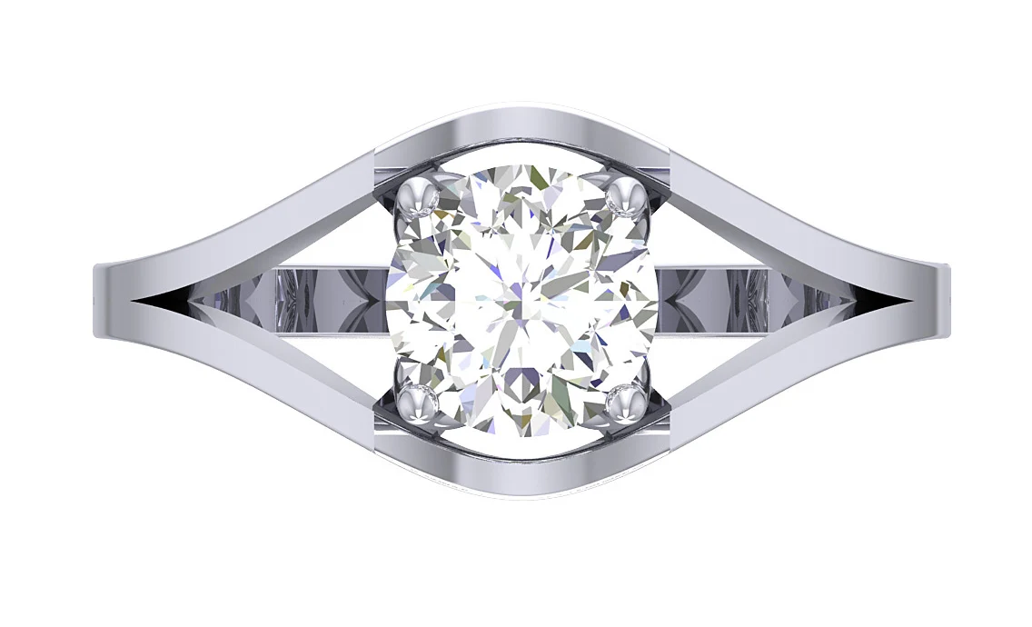 1.00 Carat Round Brilliant Lab Grown Diamond Solitaire Ring (F Color, VS Clarity) - Image 6