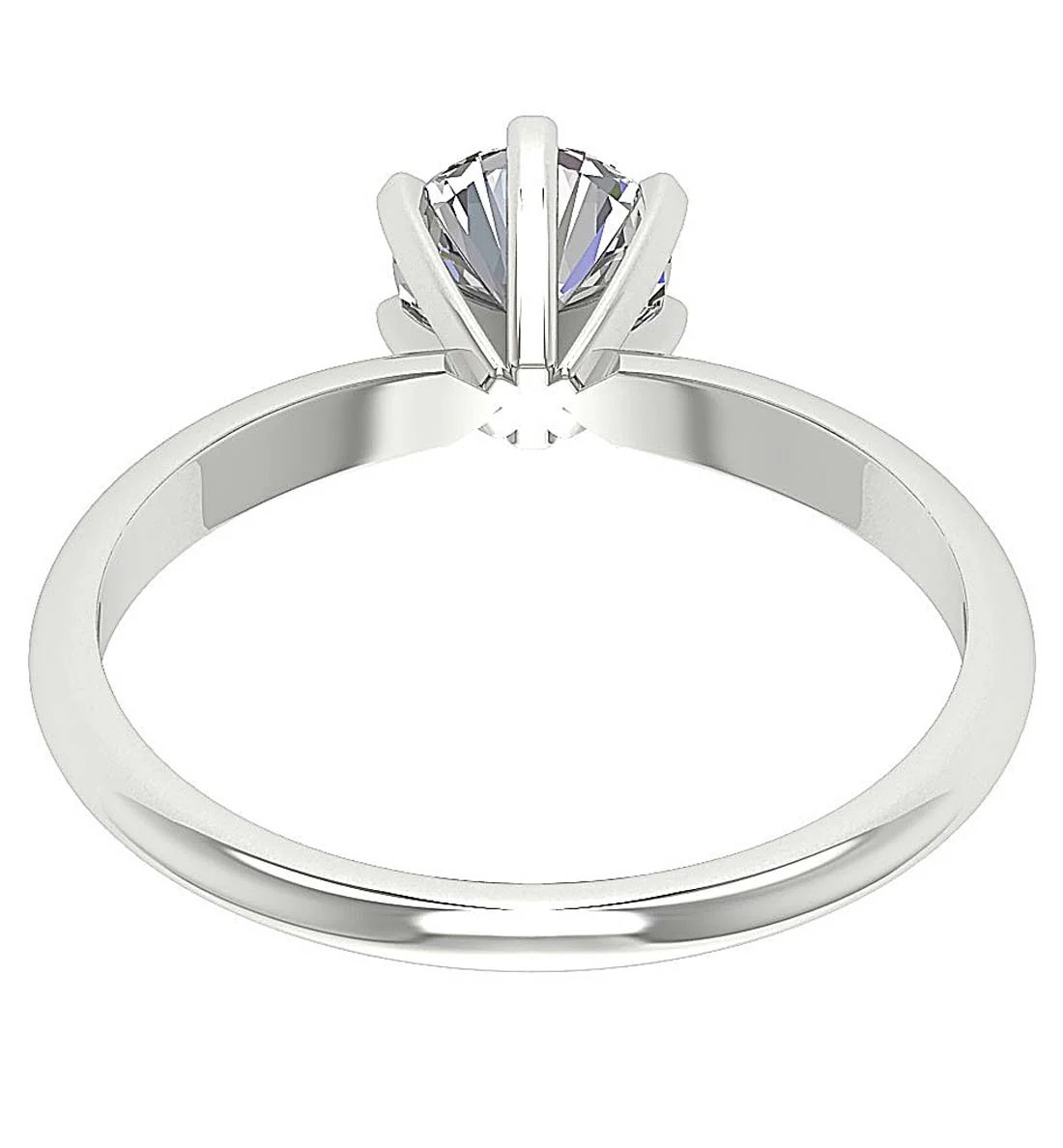 Timeless 6 Prong Solitaire Lab-Grown Diamond Engagement Ring 0.50-1.00 Ct 14K Solid Gold - Image 6