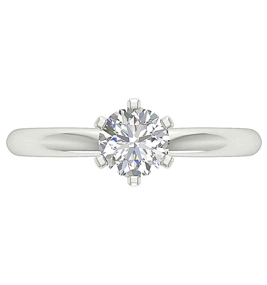 Timeless 6 Prong Solitaire Lab-Grown Diamond Engagement Ring 0.50-1.00 Ct 14K Solid Gold - Image 8