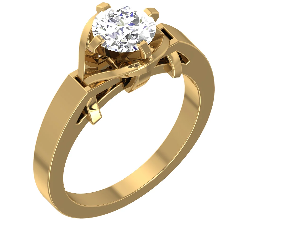 1.00 Ct Round Lab Grown Diamond Single Solitaire Engagement Ring - F VS - Image 2