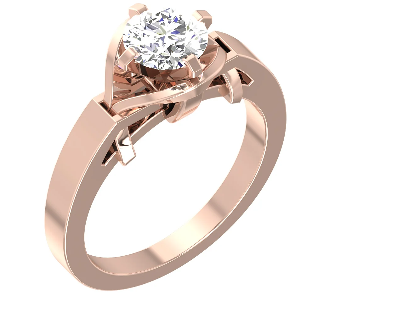 1.00 Ct Round Lab Grown Diamond Single Solitaire Engagement Ring - F VS - Image 3