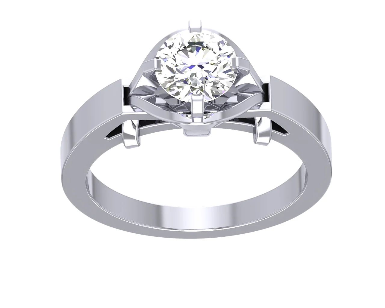 1.00 Ct Round Lab Grown Diamond Single Solitaire Engagement Ring - F VS - Image 4