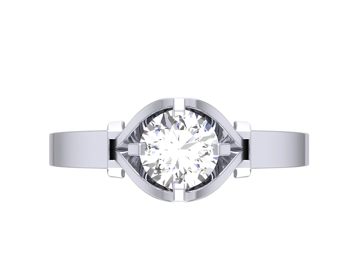 1.00 Ct Round Lab Grown Diamond Single Solitaire Engagement Ring - F VS - Image 6