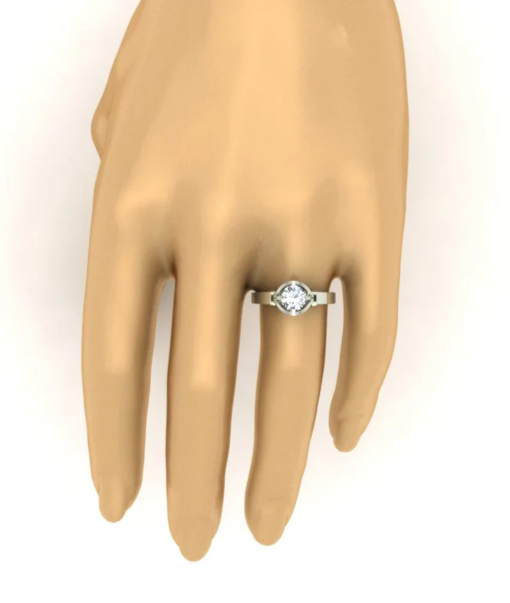 1.00 Ct Round Lab Grown Diamond Single Solitaire Engagement Ring - F VS - Image 7