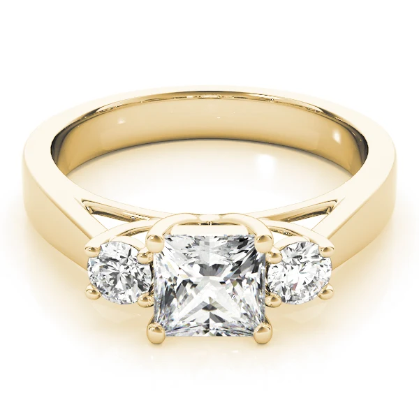 1.05-1.85ct Square Princess Round Cut Three-Stone Lab-Grown Diamond Ring | F Color VS Clarity - Image 12