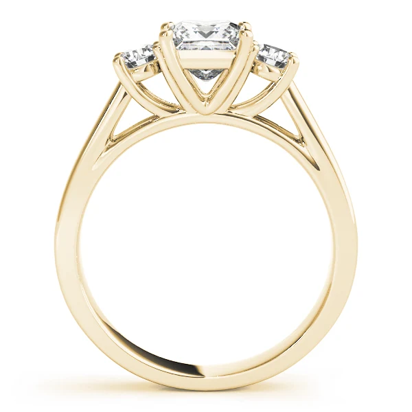 1.05-1.85ct Square Princess Round Cut Three-Stone Lab-Grown Diamond Ring | F Color VS Clarity - Image 4