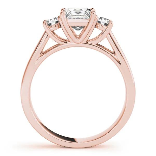1.05-1.85ct Square Princess Round Cut Three-Stone Lab-Grown Diamond Ring | F Color VS Clarity - Image 5
