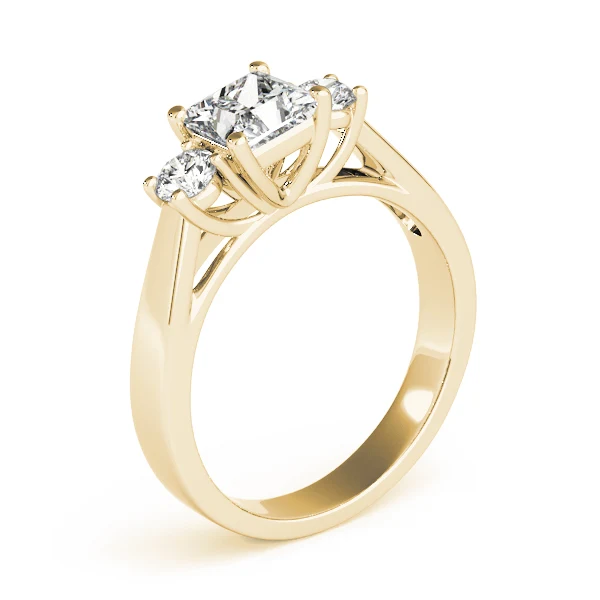 1.05-1.85ct Square Princess Round Cut Three-Stone Lab-Grown Diamond Ring | F Color VS Clarity - Image 7