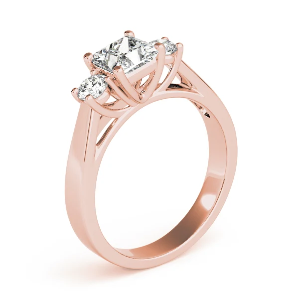 1.05-1.85ct Square Princess Round Cut Three-Stone Lab-Grown Diamond Ring | F Color VS Clarity - Image 8
