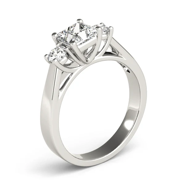 1.05-1.85ct Square Princess Round Cut Three-Stone Lab-Grown Diamond Ring | F Color VS Clarity - Image 9