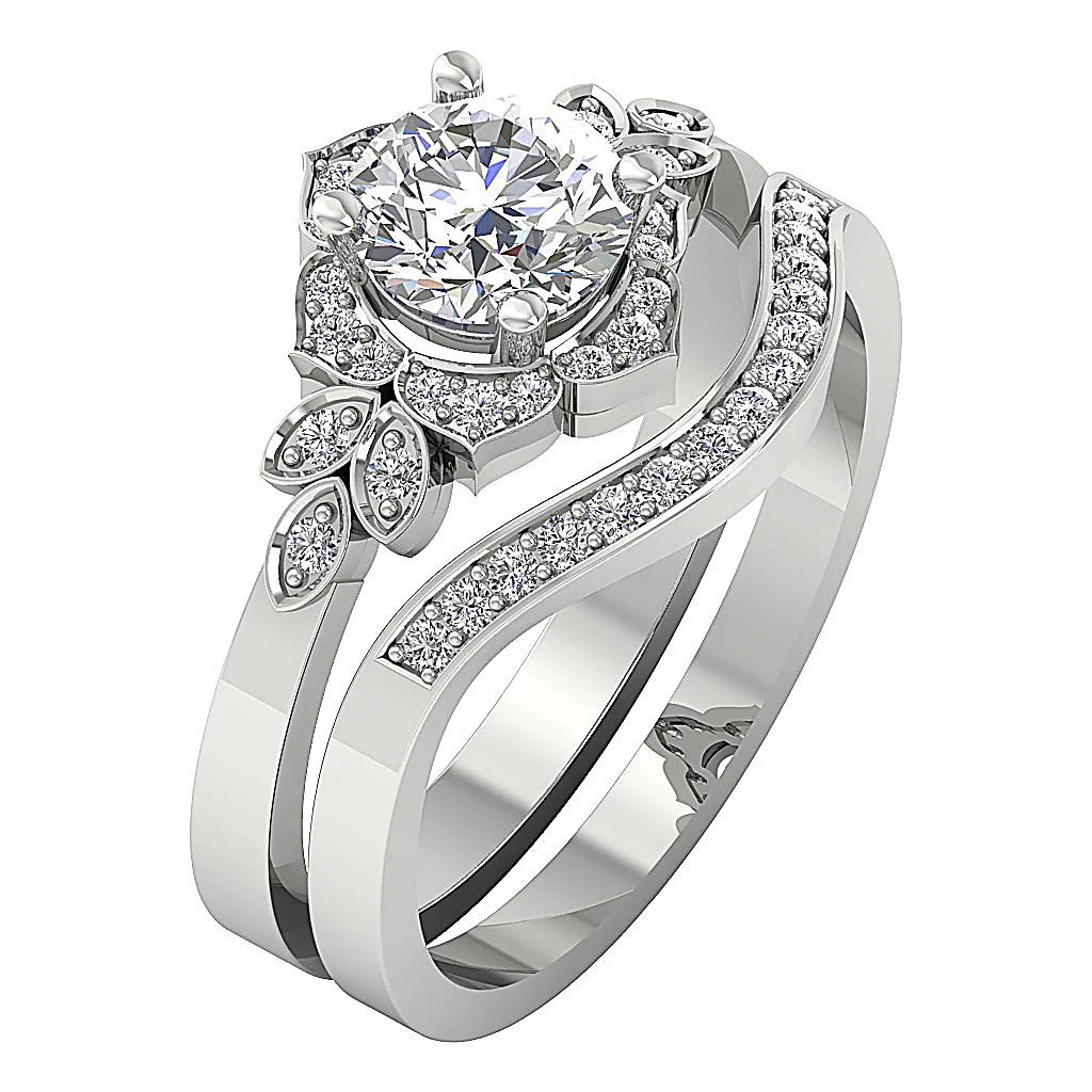 1.30Ct Lab Grown Diamond Bridal Ring | Certified Sustainable Wedding Band
