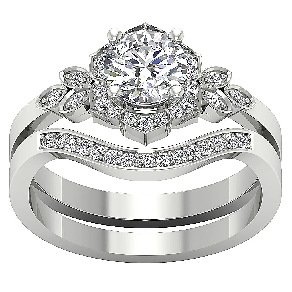 1.30Ct Lab Grown Diamond Bridal Ring | Certified Sustainable Wedding Band - Image 4