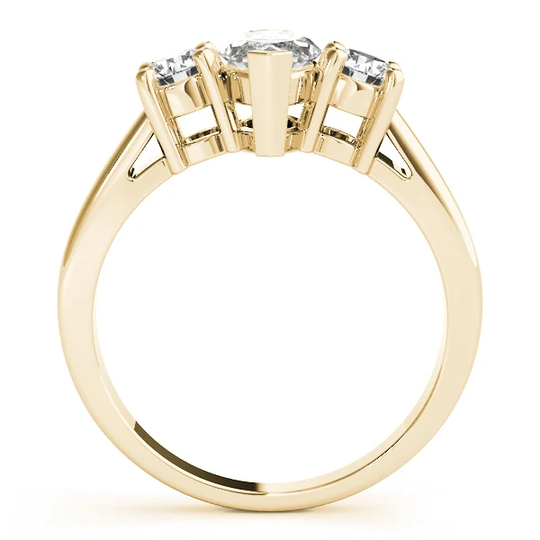 1.40 Carat Marquise Center with Round Side Lab Diamond 3 Stone Ring - Image 7