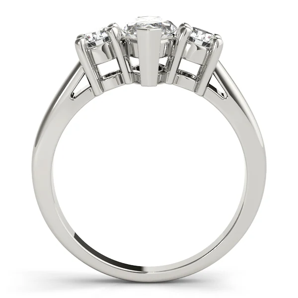 1.40 Carat Marquise Center with Round Side Lab Diamond 3 Stone Ring - Image 9