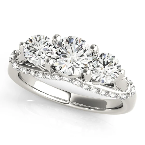 1.45Ct Round Lab Grown Diamond Ring - 14k White/Yellow/Rose Gold - Prong Setting