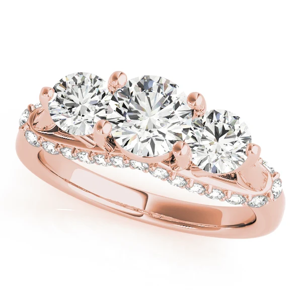 1.45Ct Round Lab Grown Diamond Ring - 14k White/Yellow/Rose Gold - Prong Setting - Image 3