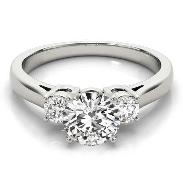 1.50 Carat Round Cut Lab Grown Diamond 3 Stone Wedding Ring in 14K Gold - Image 10