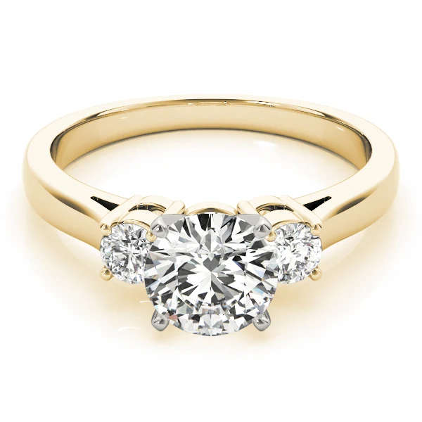 1.50 Carat Round Cut Lab Grown Diamond 3 Stone Wedding Ring in 14K Gold - Image 11