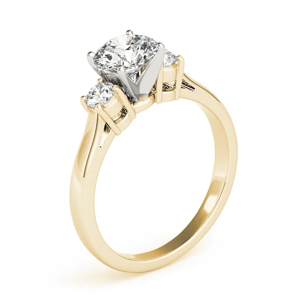 1.50 Carat Round Cut Lab Grown Diamond 3 Stone Wedding Ring in 14K Gold - Image 7
