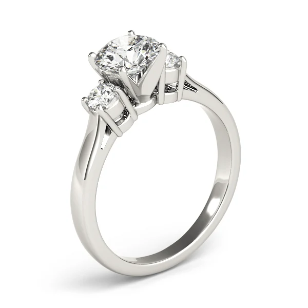 1.50 Carat Round Cut Lab Grown Diamond 3 Stone Wedding Ring in 14K Gold - Image 9