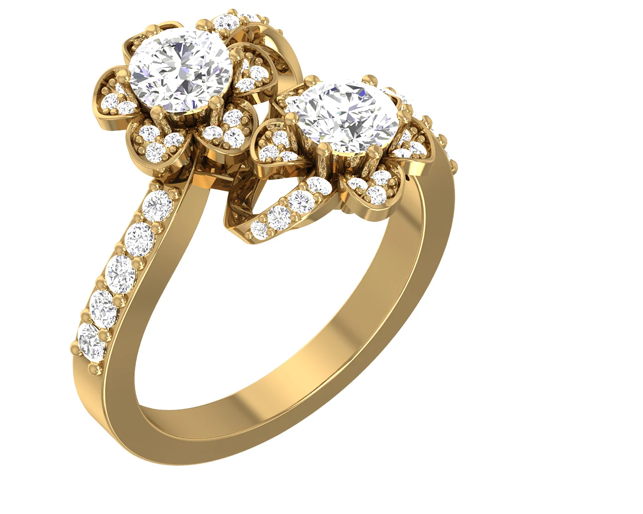 1.50 Ct Round Lab Grown Diamond "Forever Us" Two Stone Engagement Ring - F VS - Image 2