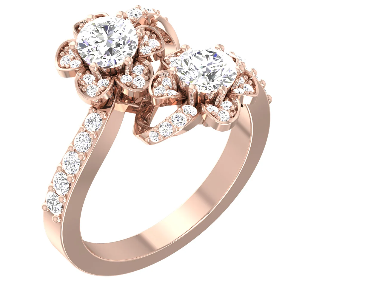 1.50 Ct Round Lab Grown Diamond "Forever Us" Two Stone Engagement Ring - F VS - Image 3