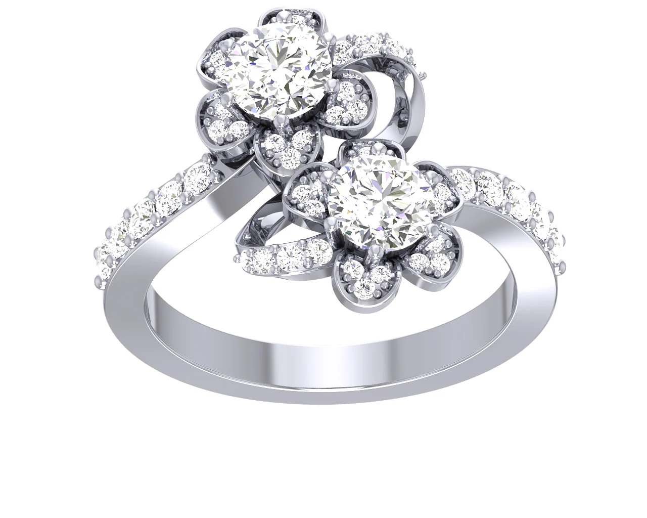 1.50 Ct Round Lab Grown Diamond "Forever Us" Two Stone Engagement Ring - F VS - Image 4