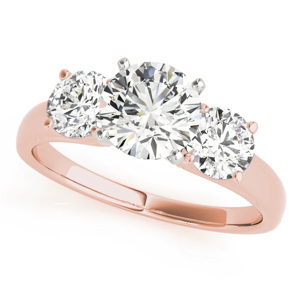 1.50ct Round Brilliant Lab-Grown Diamond Three-Stone Wedding Ring | F-VS - Image 3