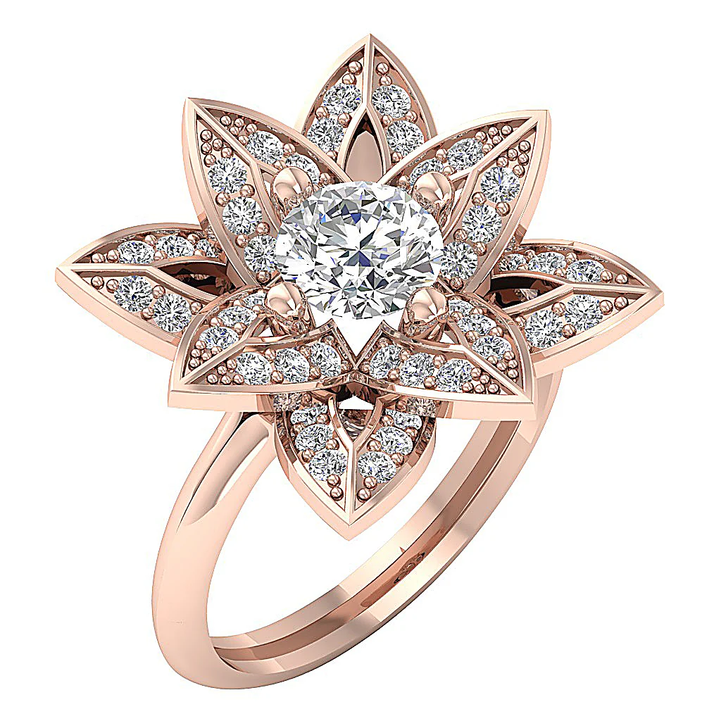1.80 CT Round Brilliant Cut Lab Grown Diamond Solitaire Ring in 14K Gold