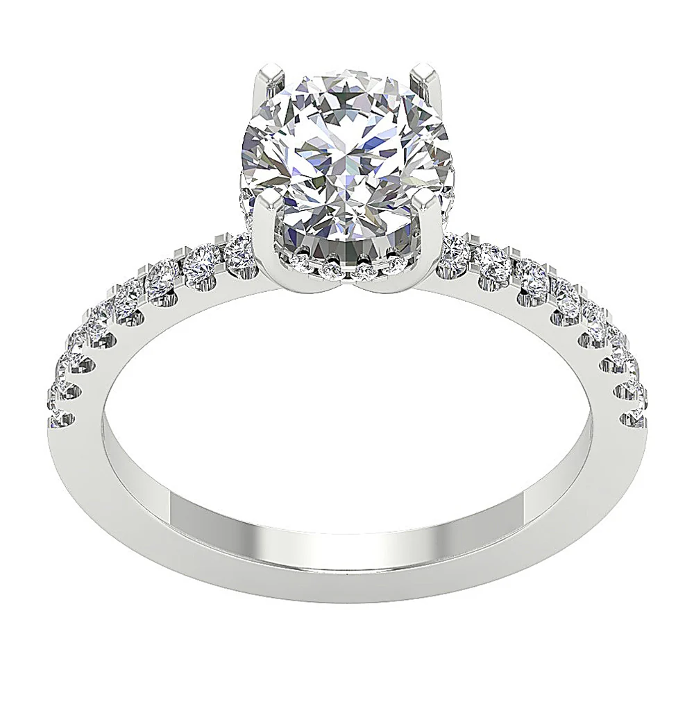 The Everleigh 1.50 Carat Center Solitaire Natural Diamond 1.90 Carat Solitaire Anniversary Ring - Image 4
