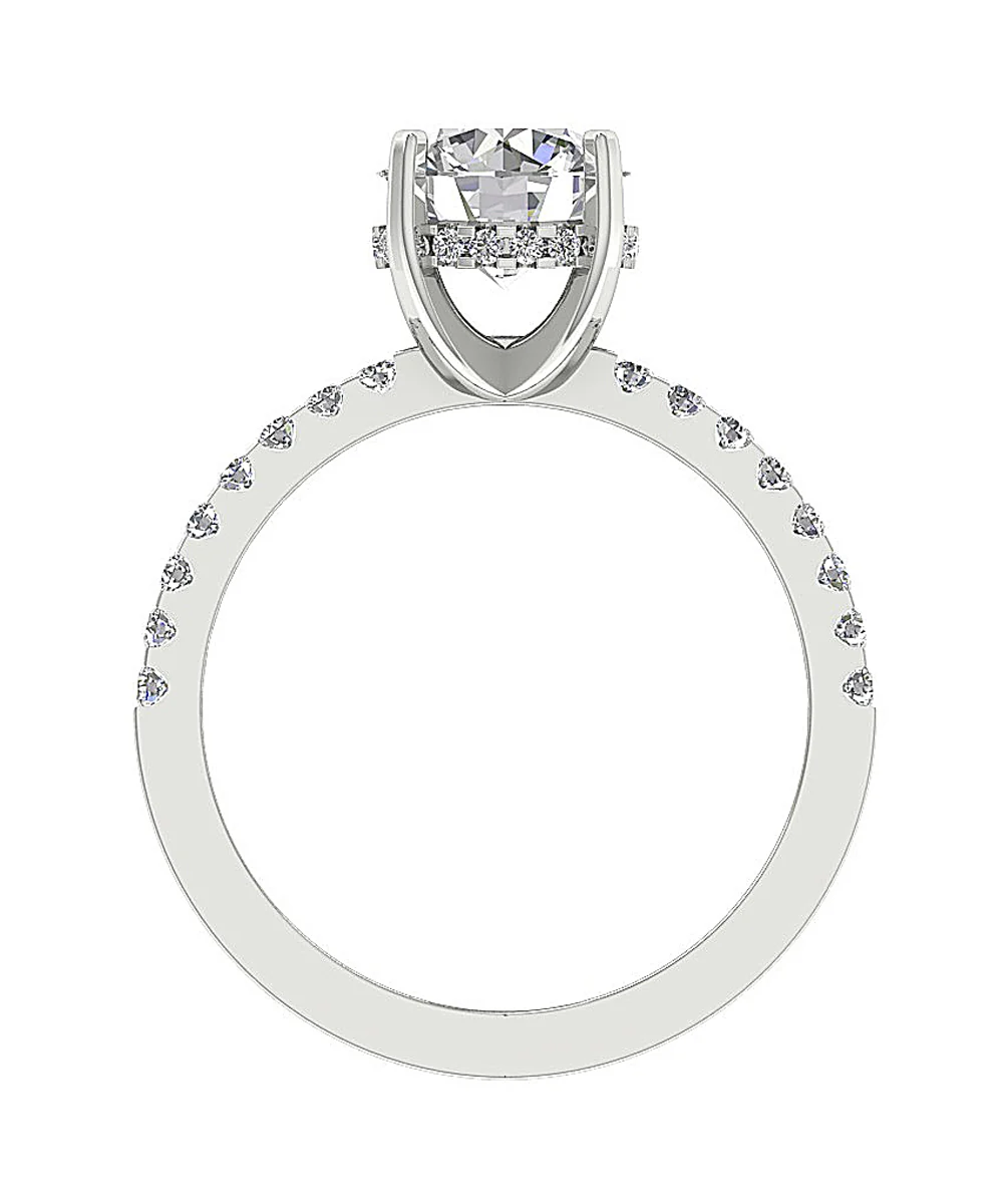The Everleigh 1.50 Carat Center Solitaire Natural Diamond 1.90 Carat Solitaire Anniversary Ring - Image 5