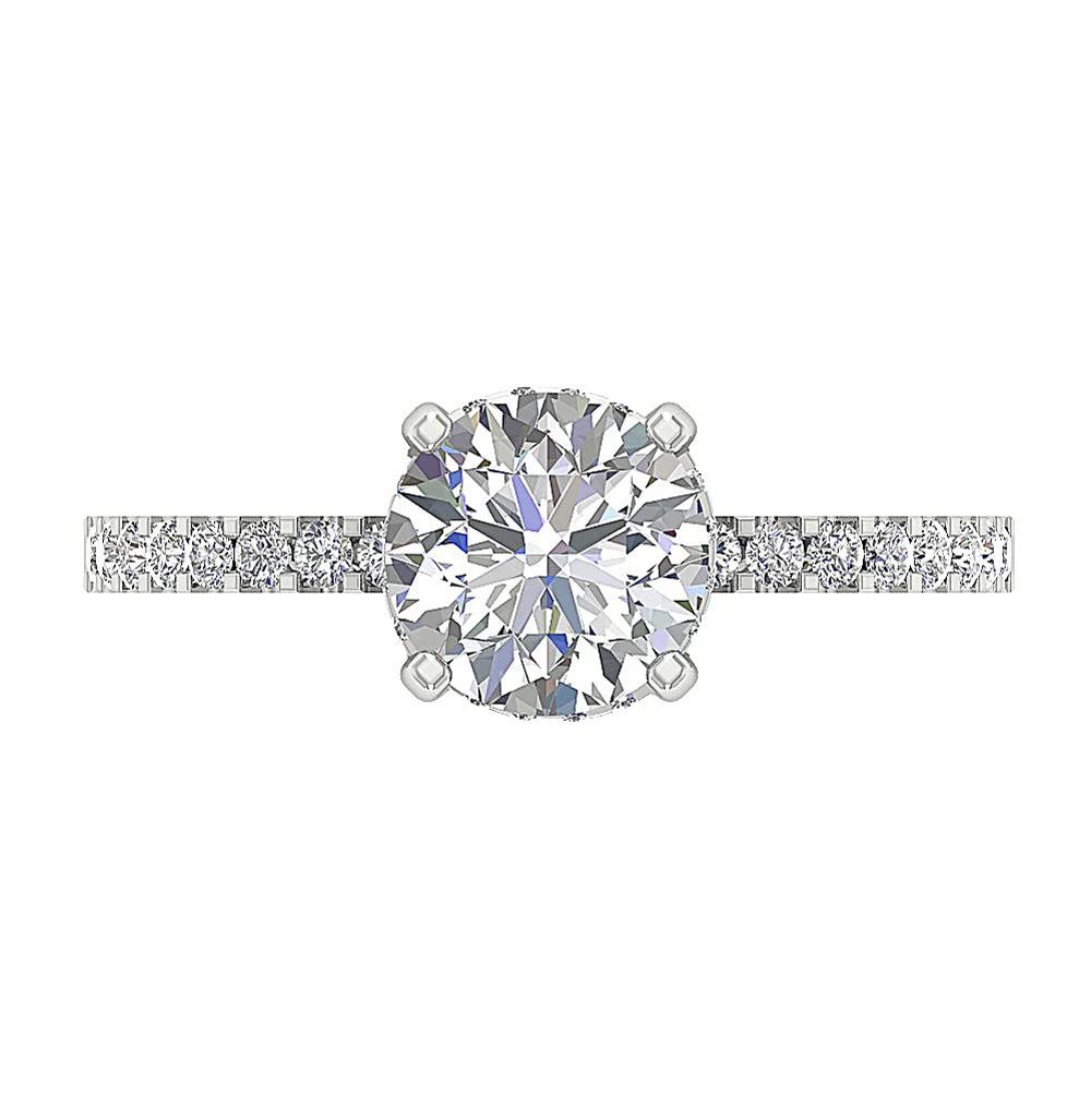 1.90 Ct Round Lab Grown Diamond Solitaire Engagement Ring (VS F-Color) - Image 6
