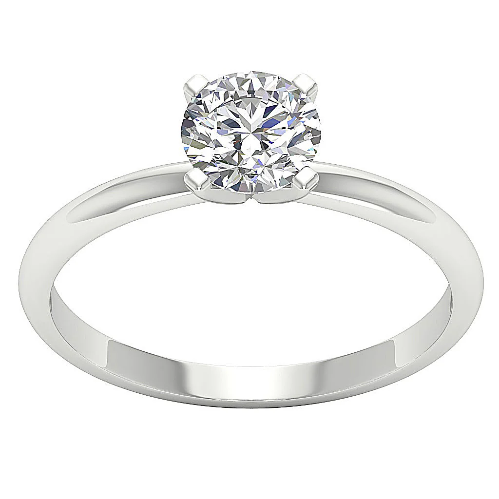 Round Brilliant Lab-Grown Diamond Solitaire Ring 0.50-1.00 Carat VS Clarity F Color 14K Rose Gold - Image 4