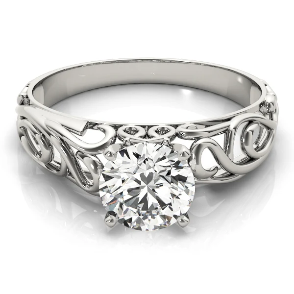 14K Gold Vintage Filigree Lab Grown Diamond Solitaire Engagement Ring VS F 1.00-3.00 Carat - Image 10